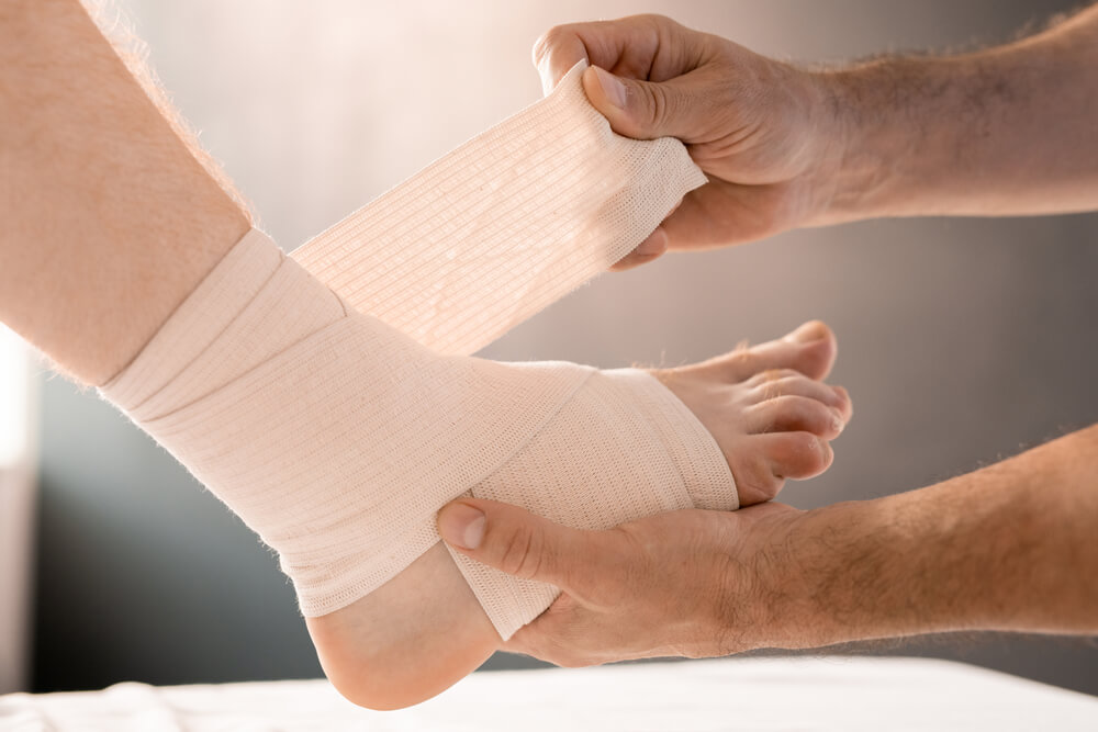 How to use a foot wrap for pain in 5 simple steps shutterstock 1805667550 foot wrap for pain